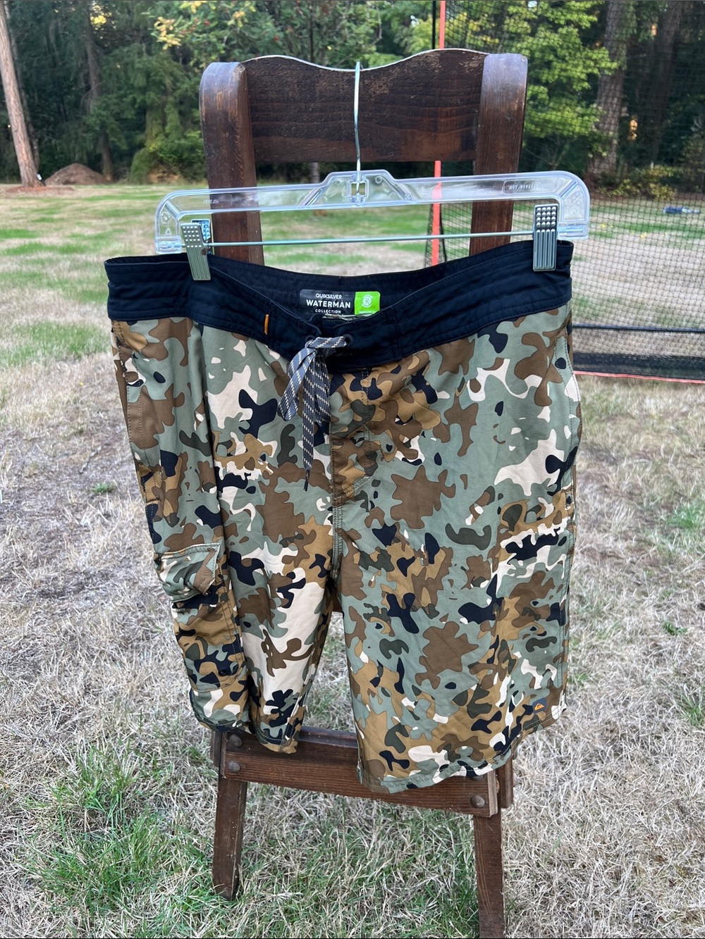 Quiksilver Waterman Camo Athletic Shorts - Green/Brown/Black